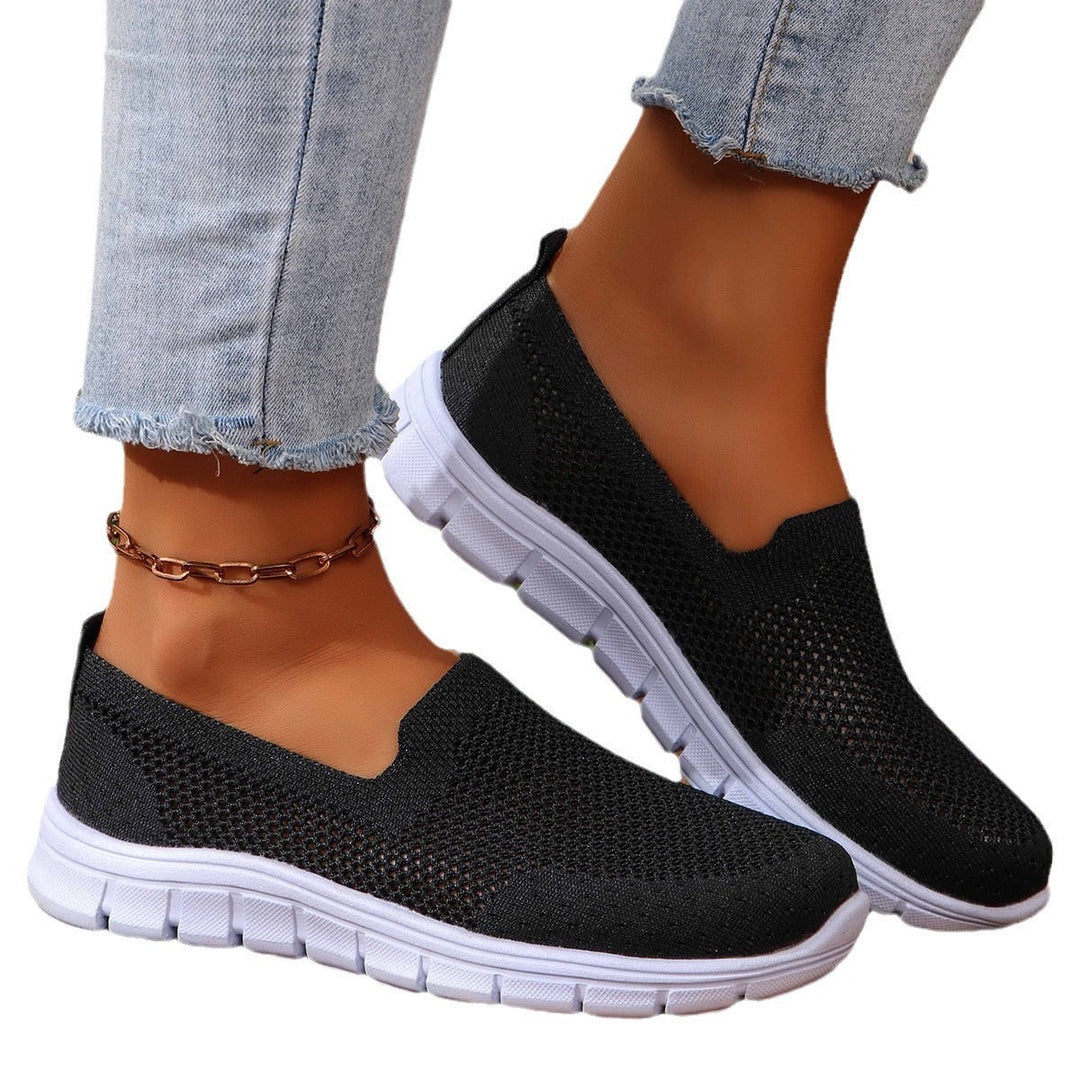 Damen Slip-On Freizeitschuhe mit atmungsaktiver Netzstruktur