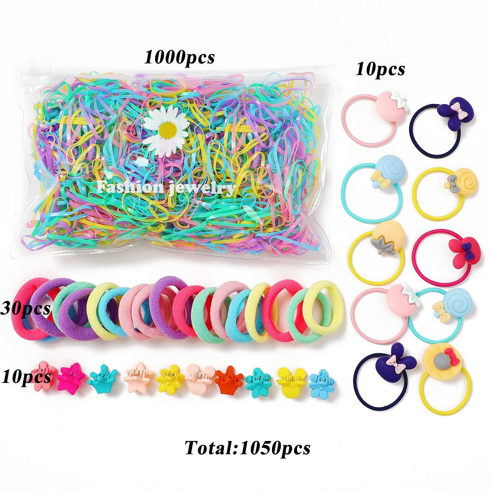 Damen Haaraccessoire-Set mit bunten Haargummis und Clips Shop Nory