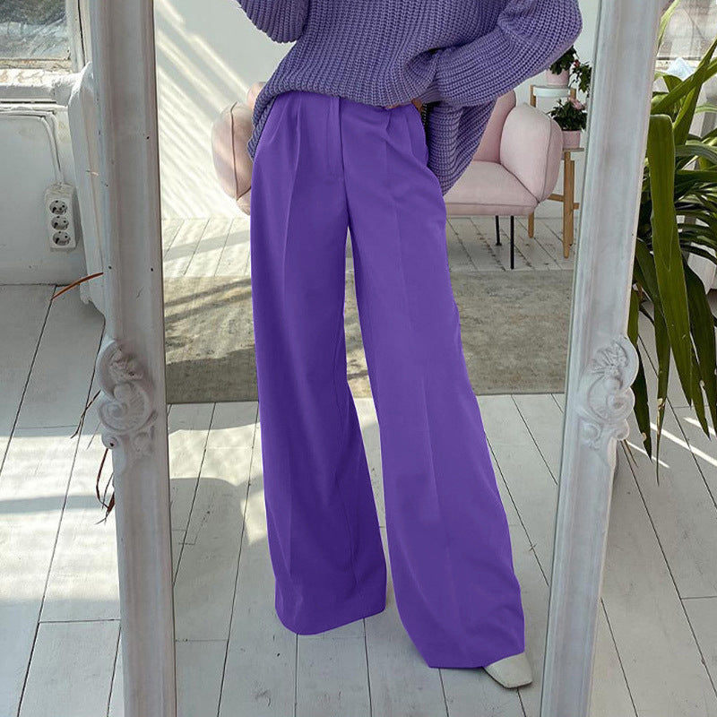 Damen Weite Palazzo-Hose mit eleganter Taillierung und modischem Schnitt