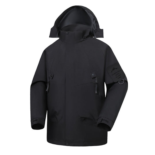 Herren Wasserdichte Softshell-Outdoorjacke mit verstellbarer Kapuze und versiegelten Nähten Shop Nory