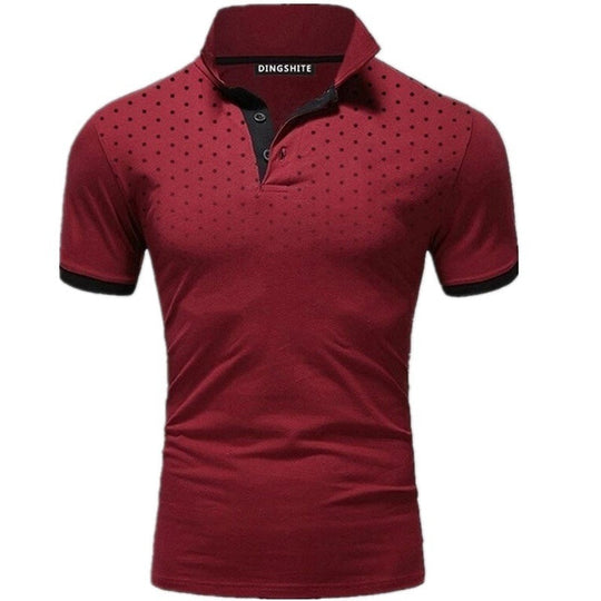 Herren Poloshirt mit modernen Punktdesign und atmungsaktiven Eigenschaften