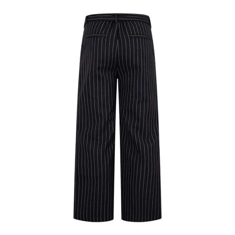 Damen Weite Leinen-Mix Culotte-Hose mit Hochbund und D-Ring-Gürtel Shop Nory