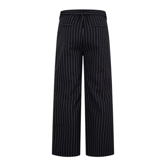 Damen Weite Leinen-Mix Culotte-Hose mit Hochbund und D-Ring-Gürtel Shop Nory