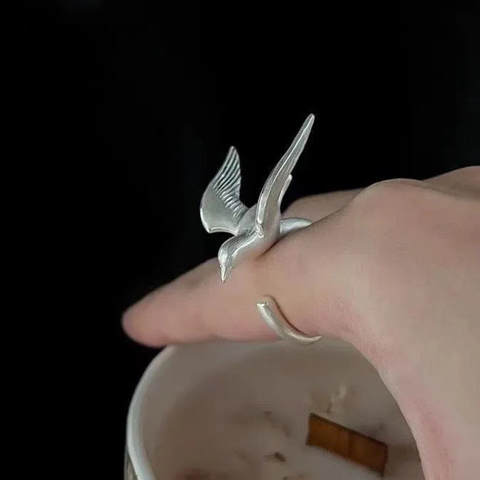 Damenring mit kunstvollem Vogelmotiv Shop Nory