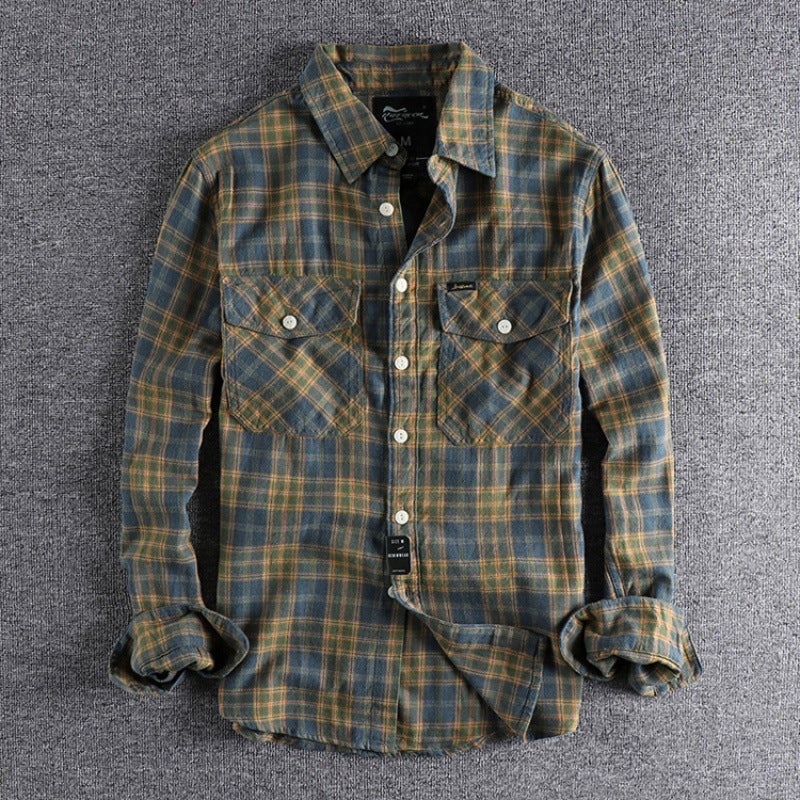 Herren Karo-Flanell-Hemd mit Brusttaschen und legerer Relaxed‑Passform Shop Nory