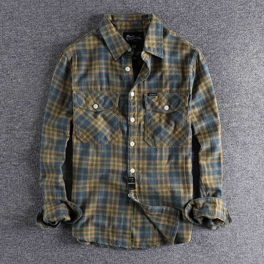 Herren Karo-Flanell-Hemd mit Brusttaschen und legerer Relaxed‑Passform Shop Nory
