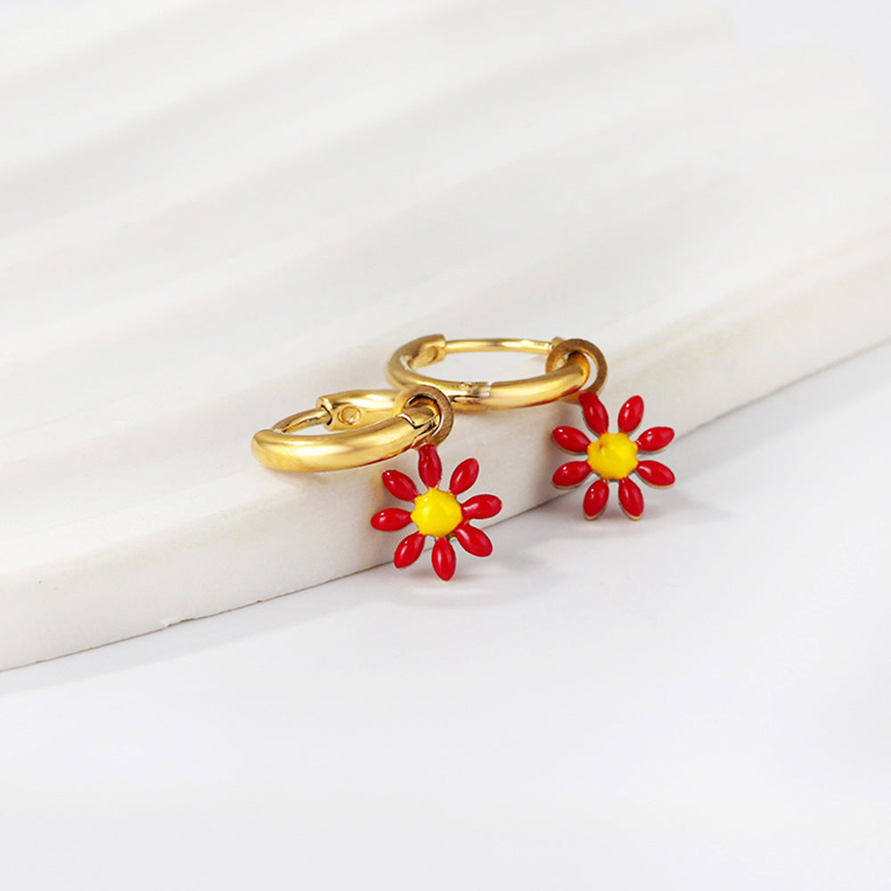 Damen Ohrstecker mit verspieltem Blumendesign und hochwertiger Edelstahloberfläche Shop Nory
