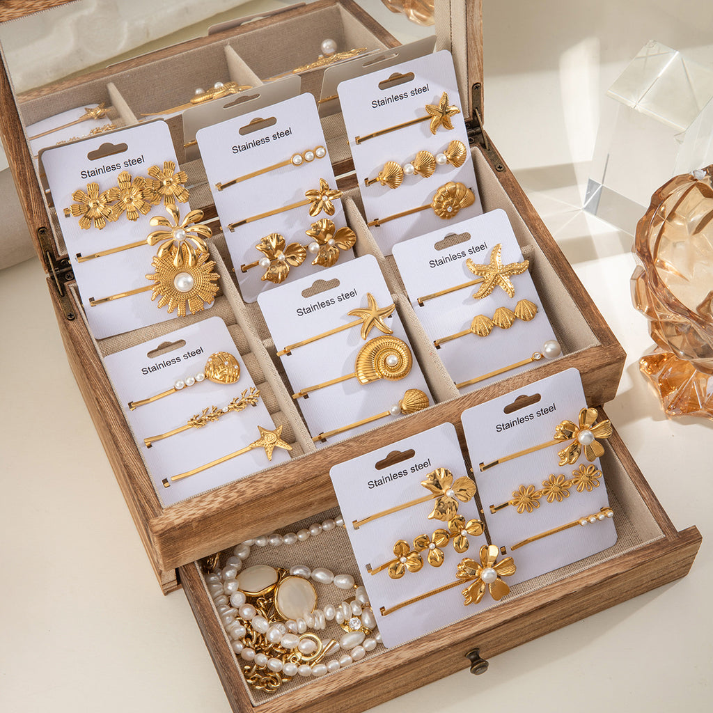 Damen Haarschmuck mit maritimen Muschelmotiven und hypoallergener Edelstahlverarbeitung Shop Nory