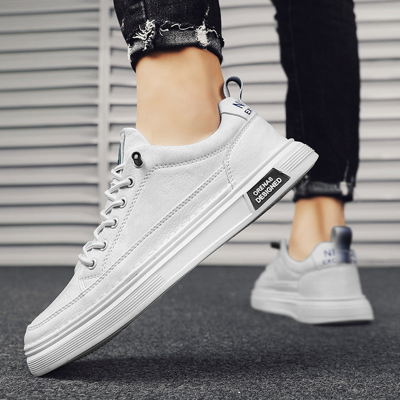 Herren Lederoptik-City-Sneaker mit gepolstertem Fersenkragen und langlebiger Plateau-Gummisohle Shop Nory