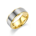 Herren Ring mit kunstvollem, geripptem Design und luxuriöser Edelstahloberfläche Shop Nory