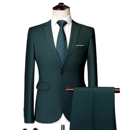 Herren Taillierter Zweiteiler-Anzug mit schmalem Revers und Ein-Knopf-Verschluss Shop Nory