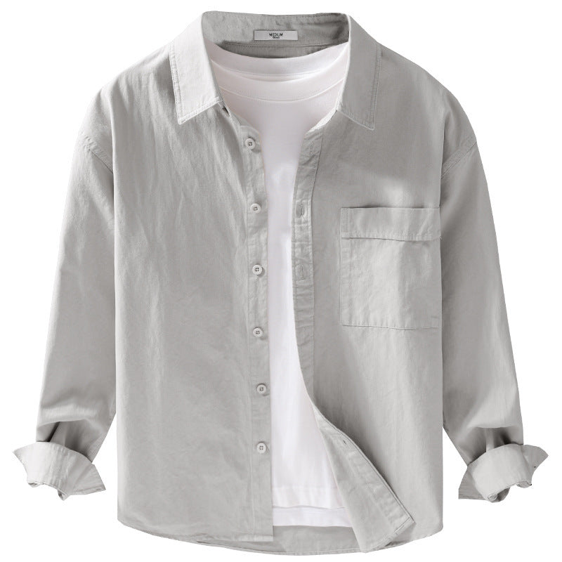 Herren Baumwoll-Overshirt im Relaxed-Fit mit aufgesetzter Brusttasche Shop Nory