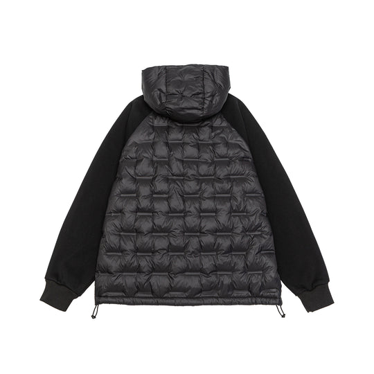 Herren Hybrid-Steppjacke mit wattierter Front, Kapuze und elastischen Ärmelabschlüssen Shop Nory