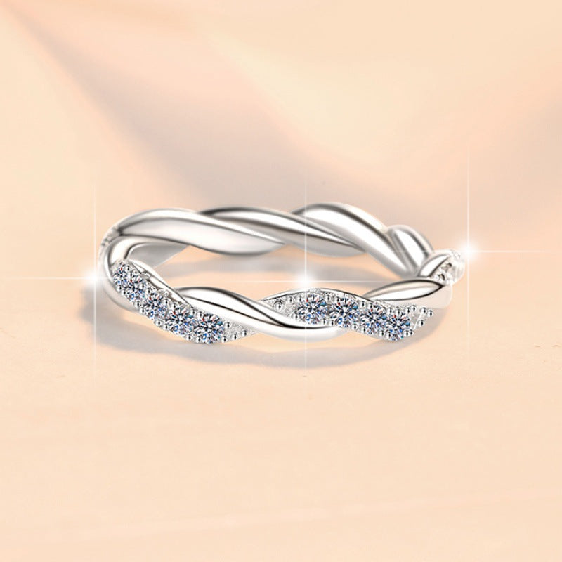 Damen zierlicher Wickelring mit funkelnden Zirkonia Shop Nory