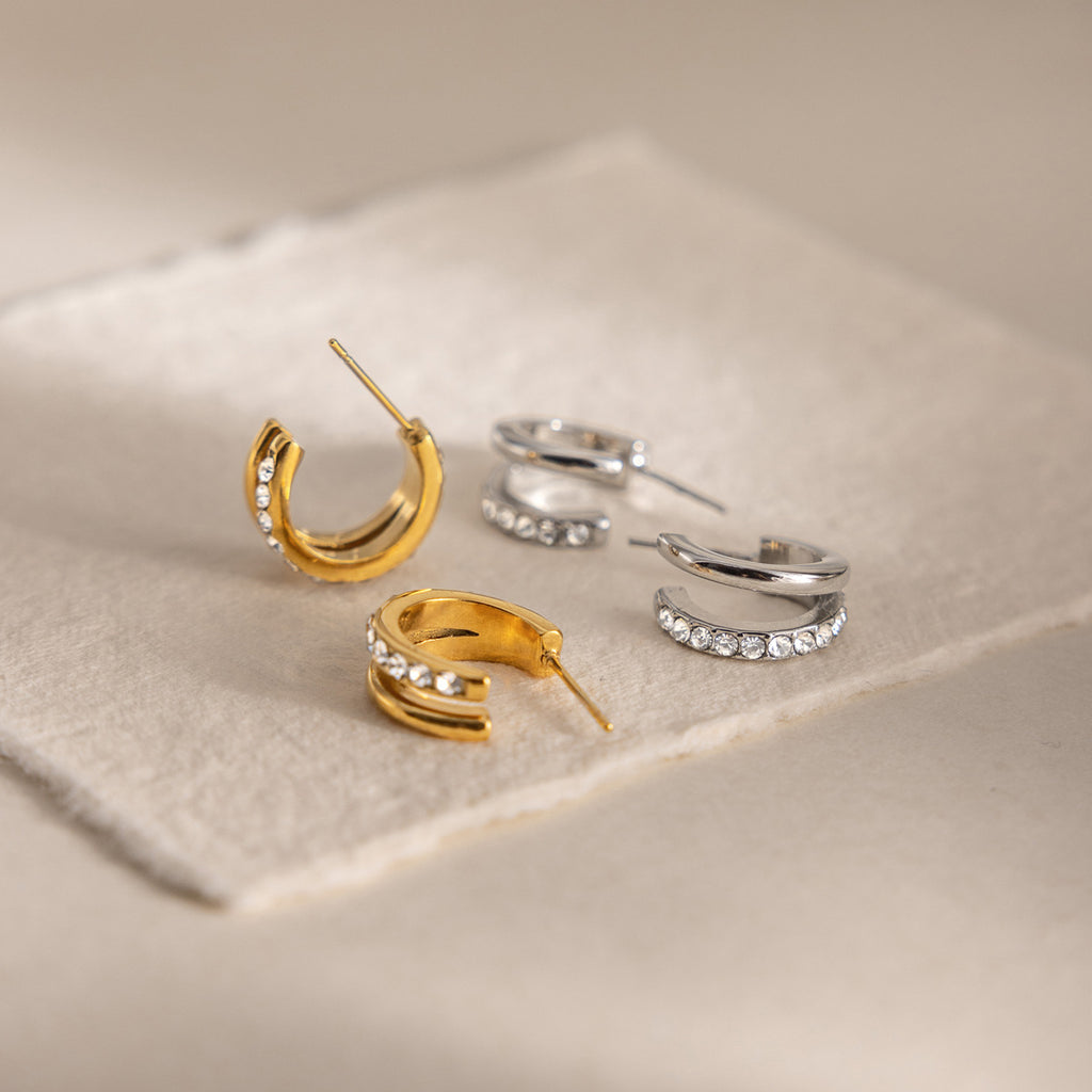 Damen modische Creolen Ohrringe Shop Nory