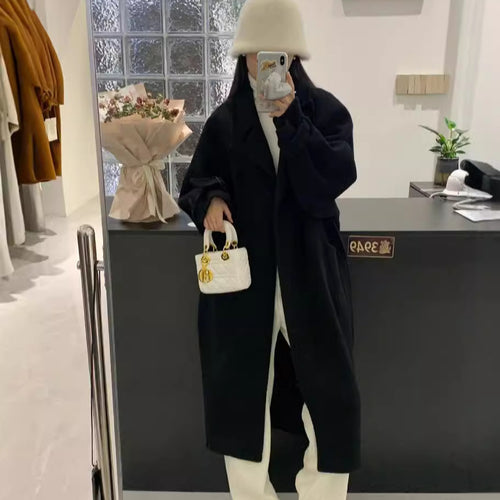 Damen Oversize-Mantel mit tiefsitzender Schulter und langer Silhouette Shop Nory