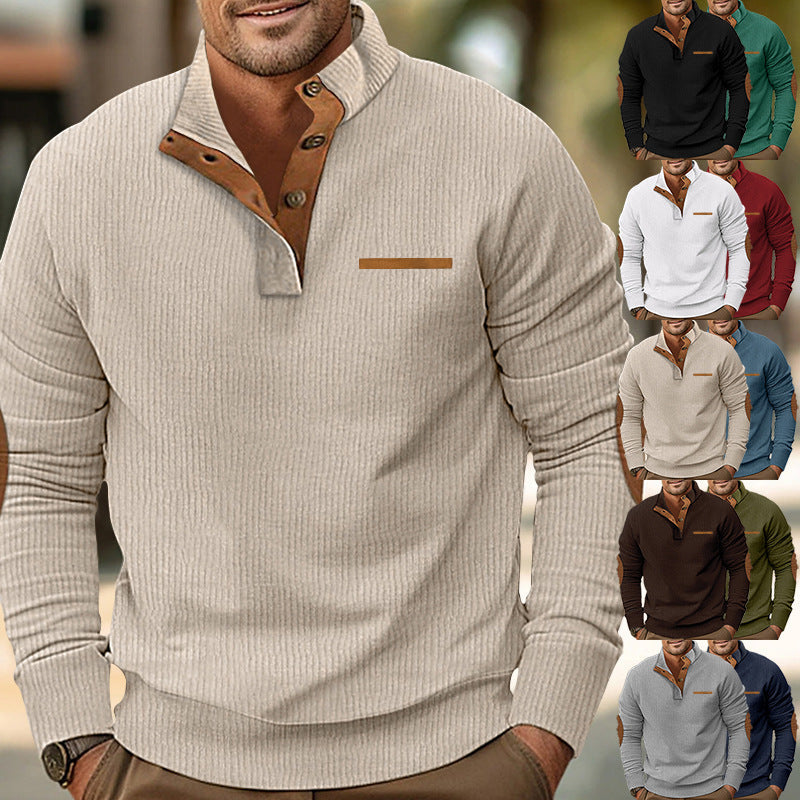 Herren Strickpullover mit kontrastierenden Design-Elementen