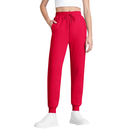 Damen nan schlanke hochgeschnittene Jogginghose mit Tunnelzug, Eingrifftaschen und Bündchen Shop Nory