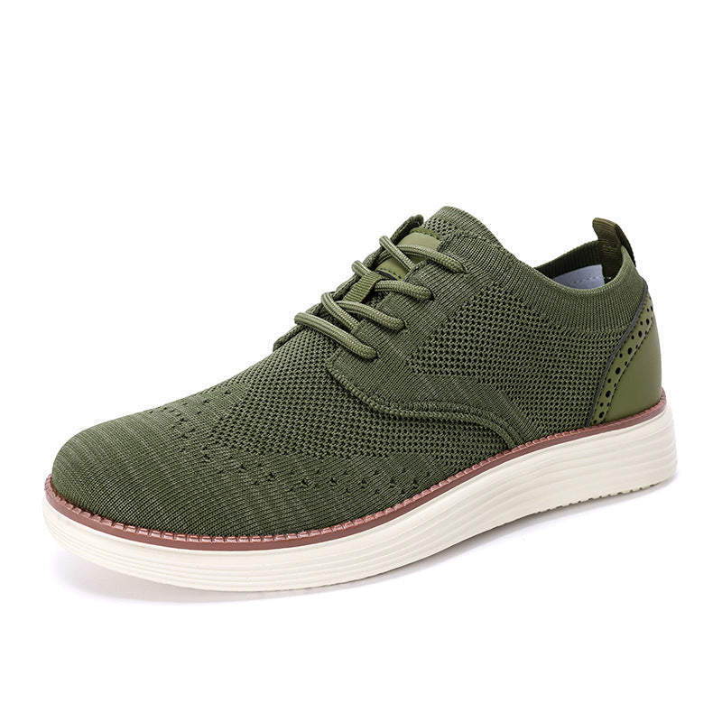 Herren nan gestrickter Oxford-Sneaker mit Wingtip-Perforation und federleichter EVA-Sohle
