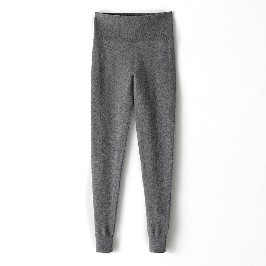 Damen Thermo-Leggings aus Feinstrick mit hohem Bund und Rippbündchen Shop Nory