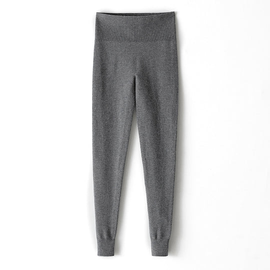 Damen Thermo-Leggings aus Feinstrick mit hohem Bund und Rippbündchen Shop Nory