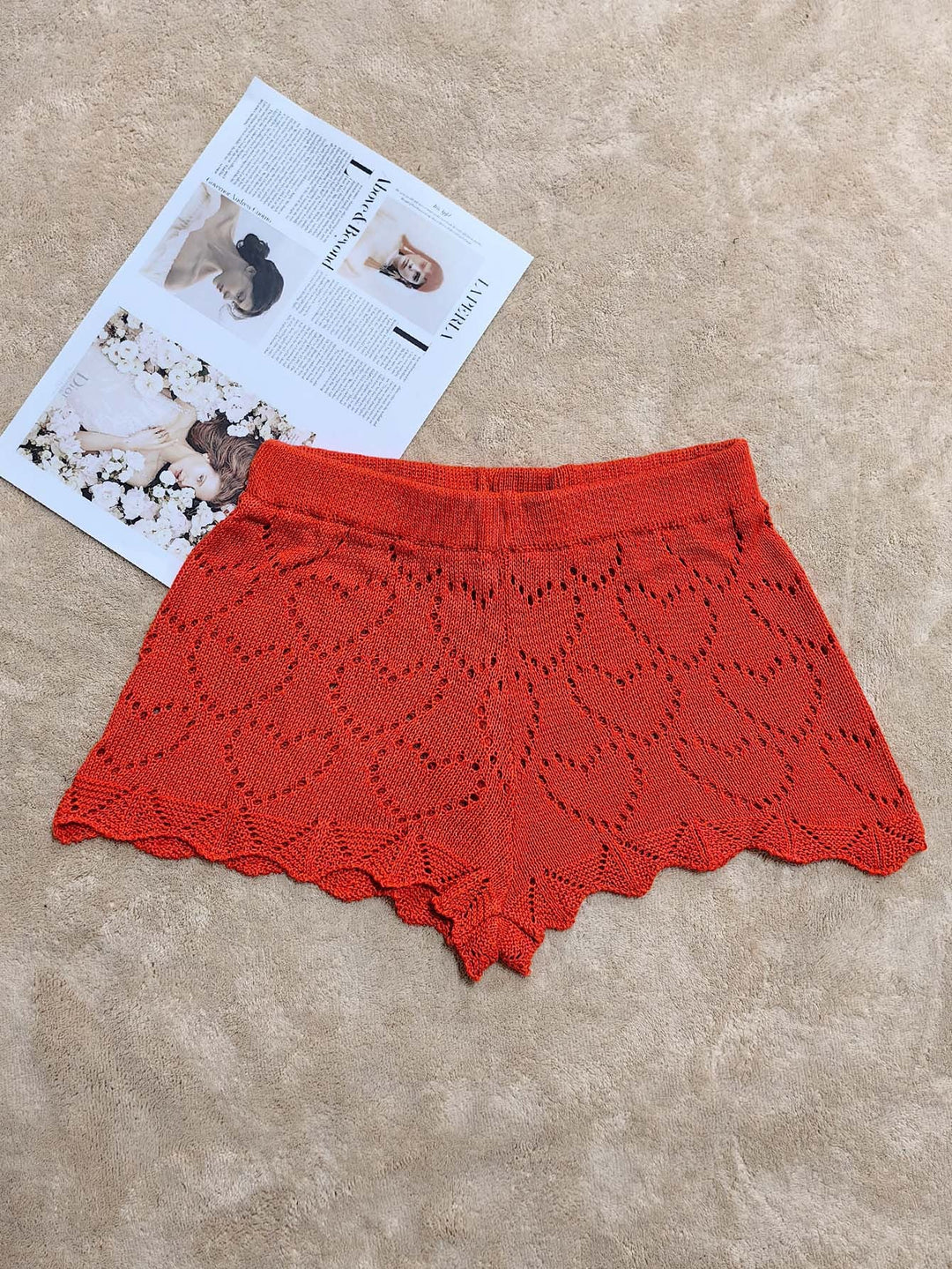 Damen Häkelstrandshorts