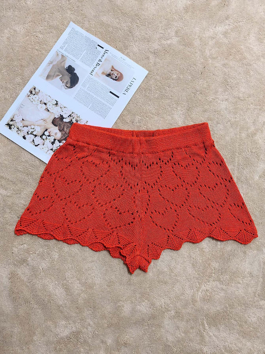 Damen Häkelstrandshorts