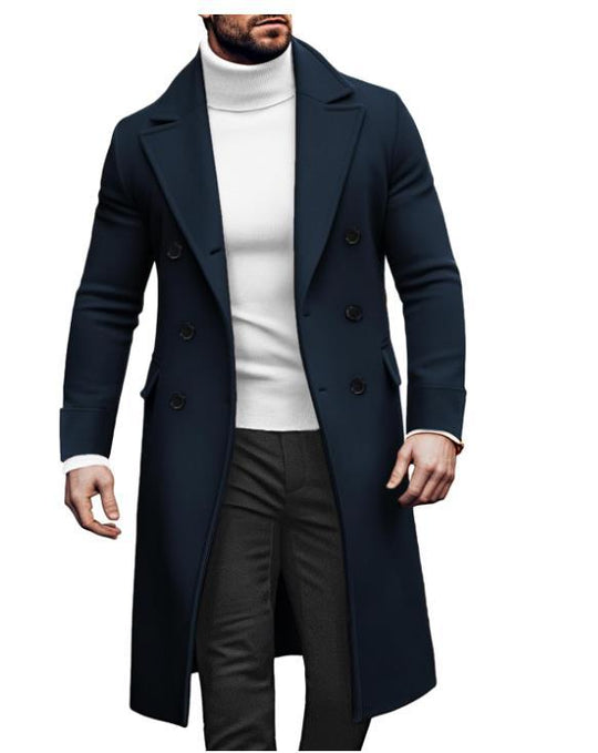 Herren Eleganter Doppelreiher-Mantel mit hochwertigem Material und klassischem Schnitt