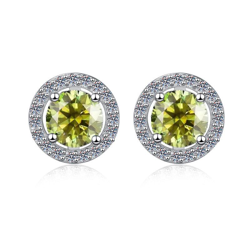 Damen-Ohrstecker mit glitzerndem Kristallbesatz und elegantem Rahmen Shop Nory