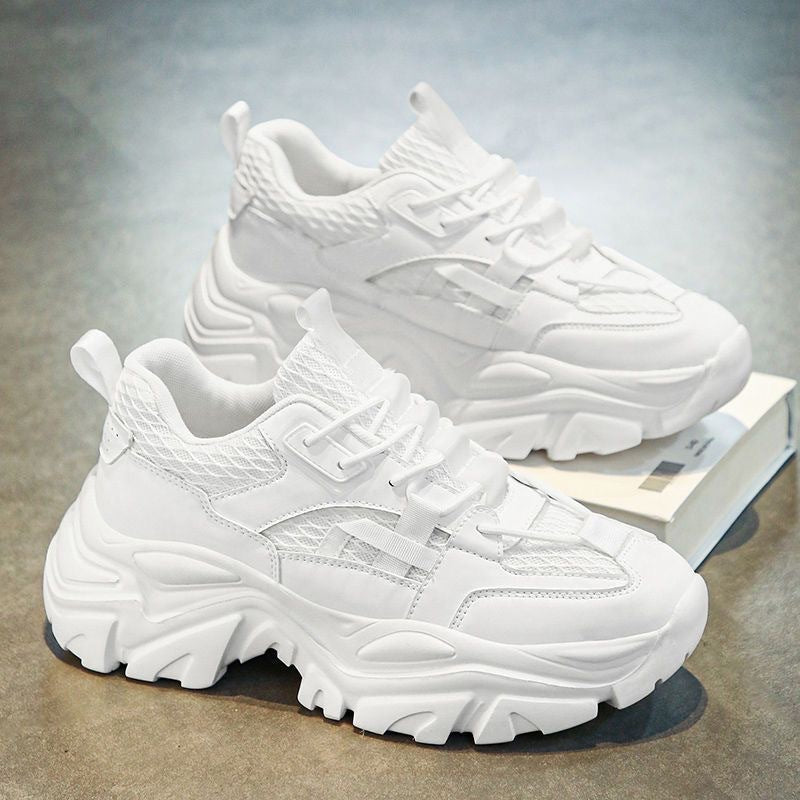 Damen Sportliche Chunky Sneaker mit atmungsaktiver Materialstruktur und rutschfester Gummisohle