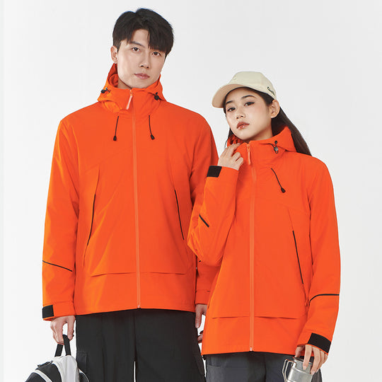 Damen Leichte wind- und wasserabweisende Softshell-Trekkingjacke mit verstellbarer Kapuze Shop Nory