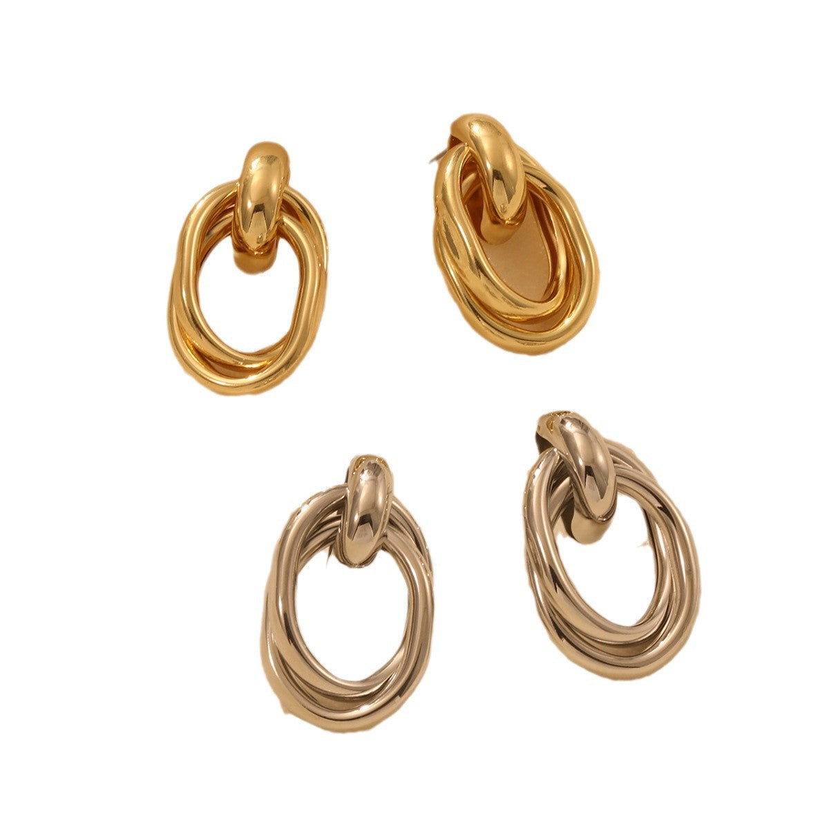 Damen Ohrringe mit modernem, geschwungenem Design Shop Nory