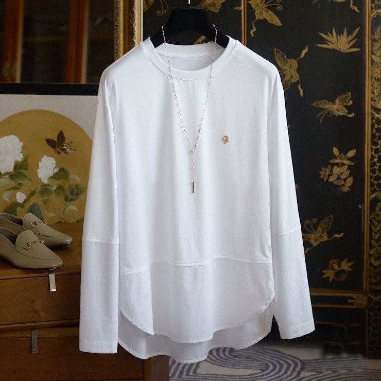 Damen Lässiges Langarmshirt mit elegantem Schnitt Shop Nory