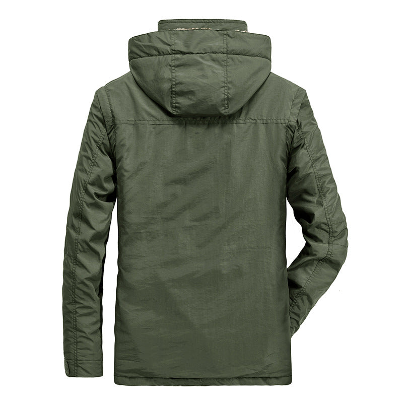 Herren Thermo-Parka mit Teddyfleece-Innenfutter, Kapuze und Multifunktionstaschen Shop Nory