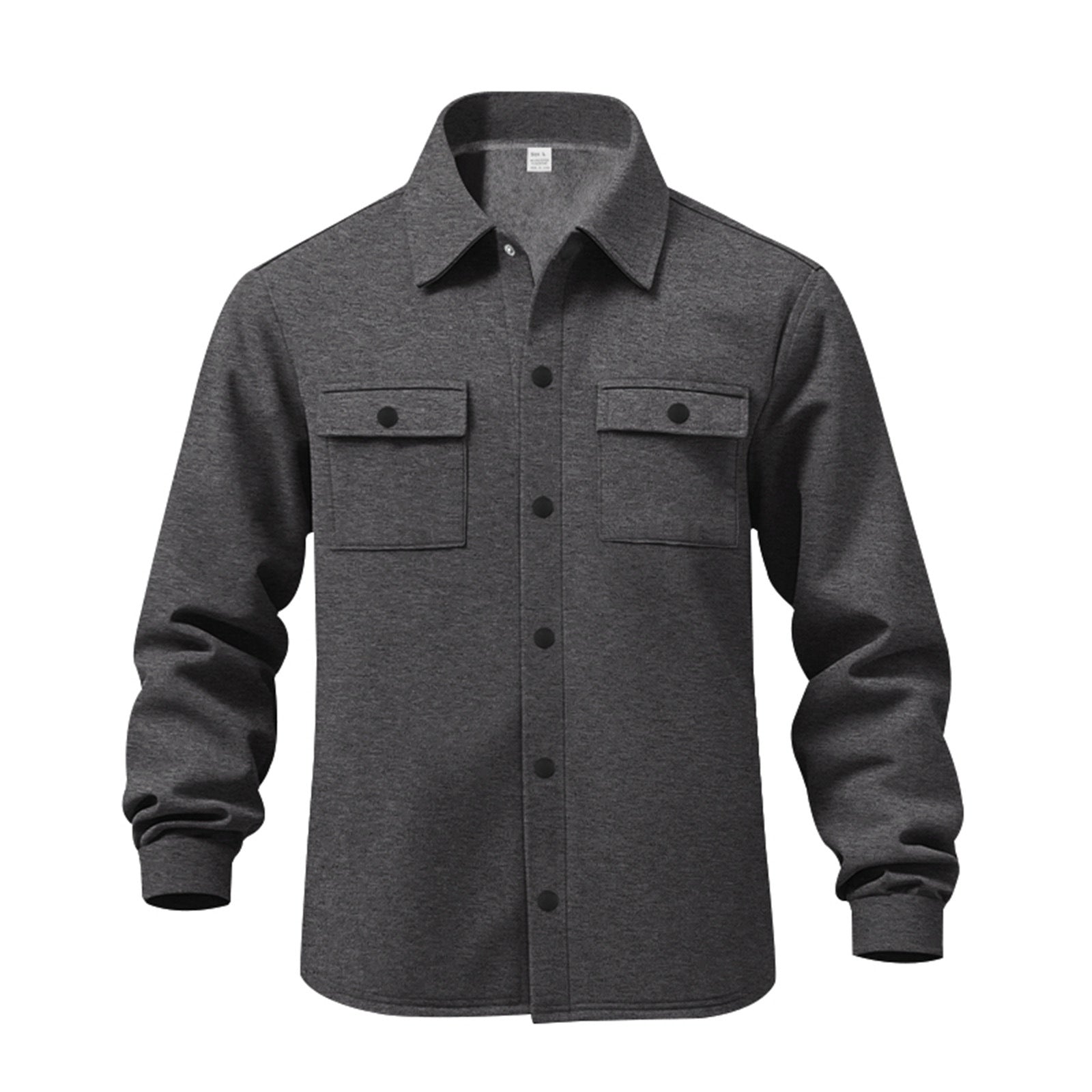 Herren lässige Button-Down Hemdjacke mit zwei seitlichen Brusttaschen und klassischem Kragen