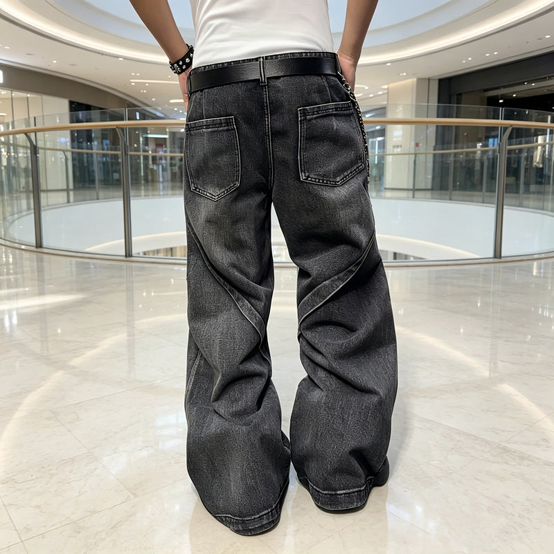 Damen Modische Baggy-Jeans mit einzigartigen Nähte Shop Nory