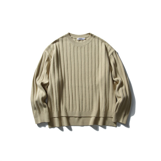 Unisex Grobstrick-Pullover mit breitem Rippmuster und weitem Schnitt Shop Nory