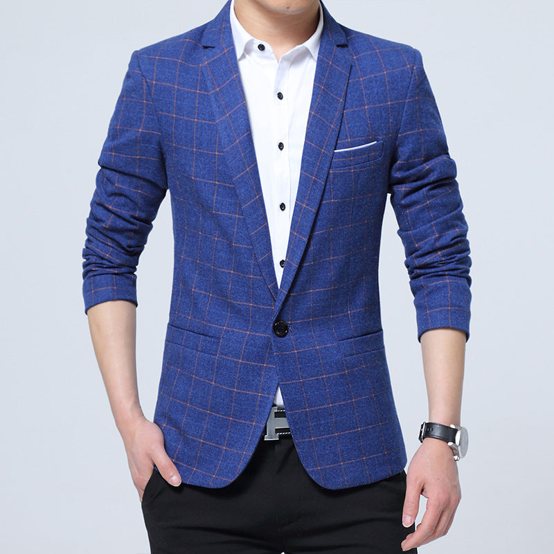 Herren Karierter Slim-Fit Sakko im Business-Casual Stil Shop Nory