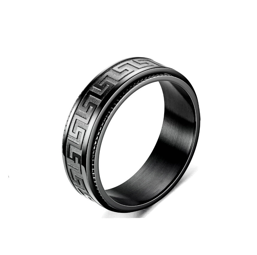 Herren Ring mit kunstvollem geometrischen Muster Shop Nory