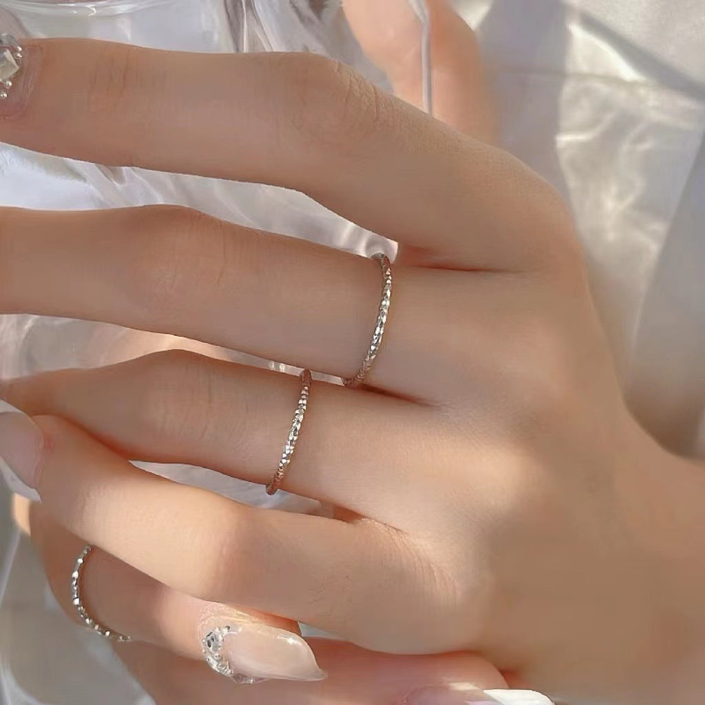 Damen Texturierter Gold Stapelring Shop Nory