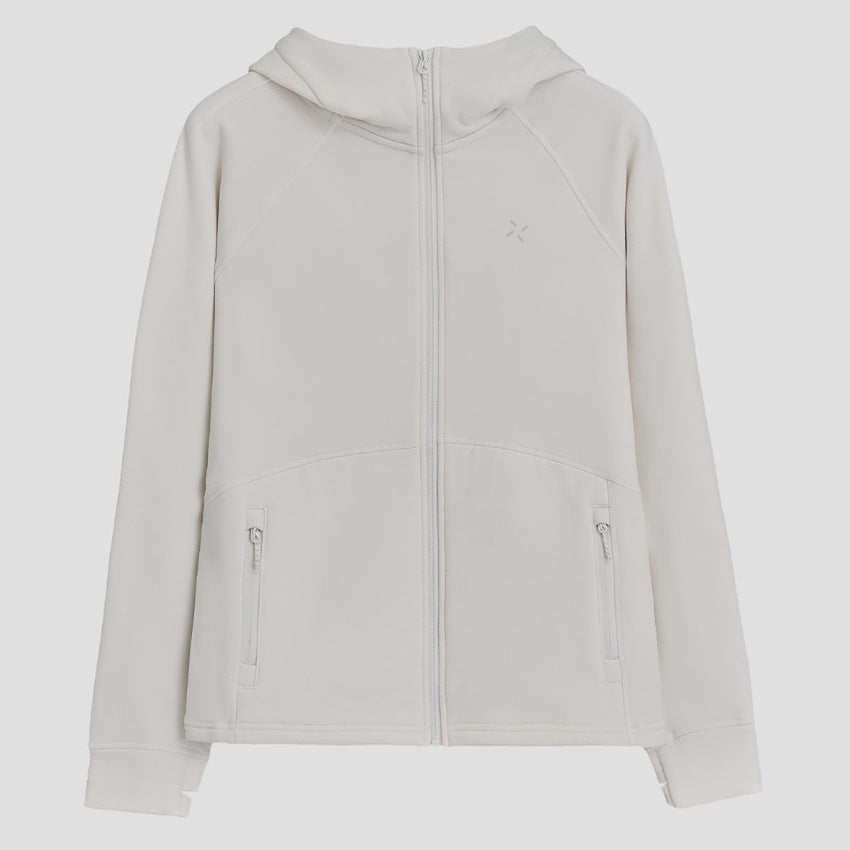 Damen Kapuzen-Fleecejacke mit durchgehendem Reißverschluss, ergonomischen Nähten und Reißverschlusstaschen Shop Nory