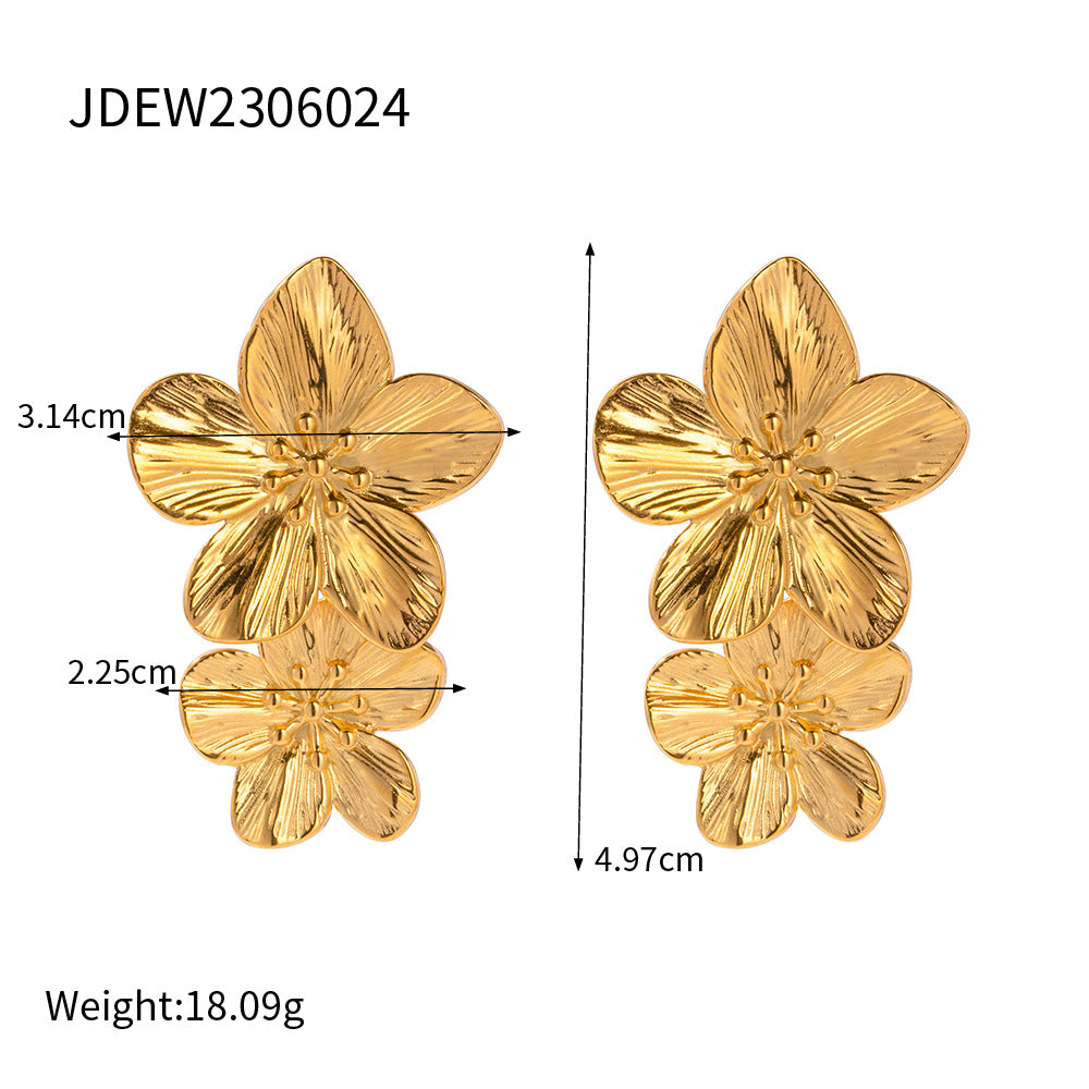 Damen Ohrhänger im eleganten Blumen-Design Shop Nory