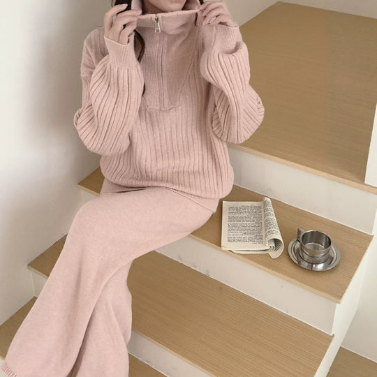Damen Modischer Pullover mit Reißverschluss Shop Nory