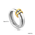 Damen Ring mit doppeltem Knoten-Design und elegantem Goldakzent Shop Nory