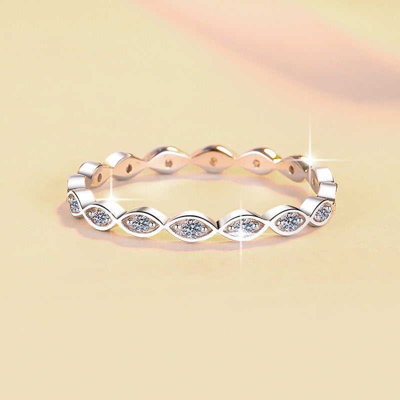 Damen Wellenförmiger Zirkonia-Ring Shop Nory