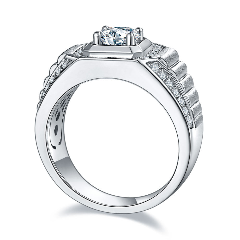 Damen eleganter Verlobungsring mit funkelndem Hauptstein und kunstvollem Design Shop Nory