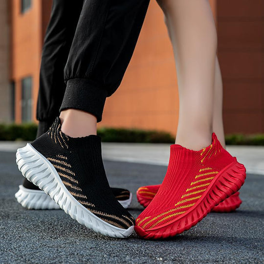 Damen Strick-Sneaker mit atmungsaktivem Obermaterial und rutschfester Sohle Shopnory