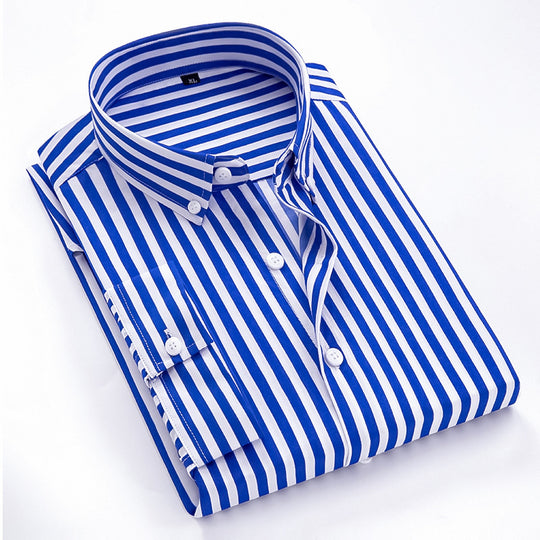 Herren gestreiftes Businesshemd mit Button-Down-Kragen und taillierter Silhouette Shop Nory