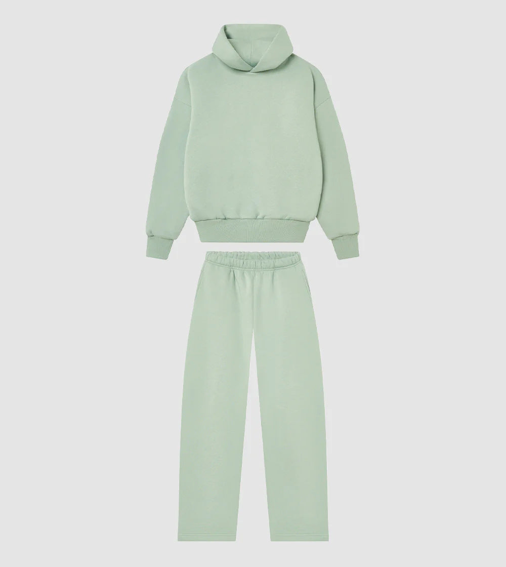 Unisex nan gemütliches Loungewear-Set mit hohem Rollkragen, relaxed-fit Sweatshirt und gerader Sweatpants Shop Nory