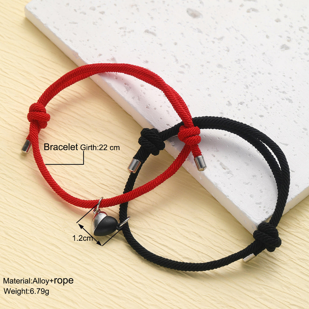 Damenarmband aus feinem elastischen Material mit herzförmigen Anhängern Shop Nory